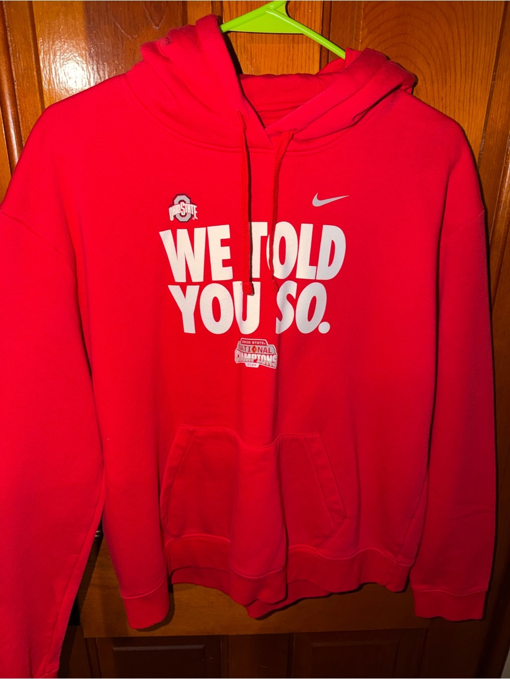 Nike Red 'We Told You So' Pullover Hoodie